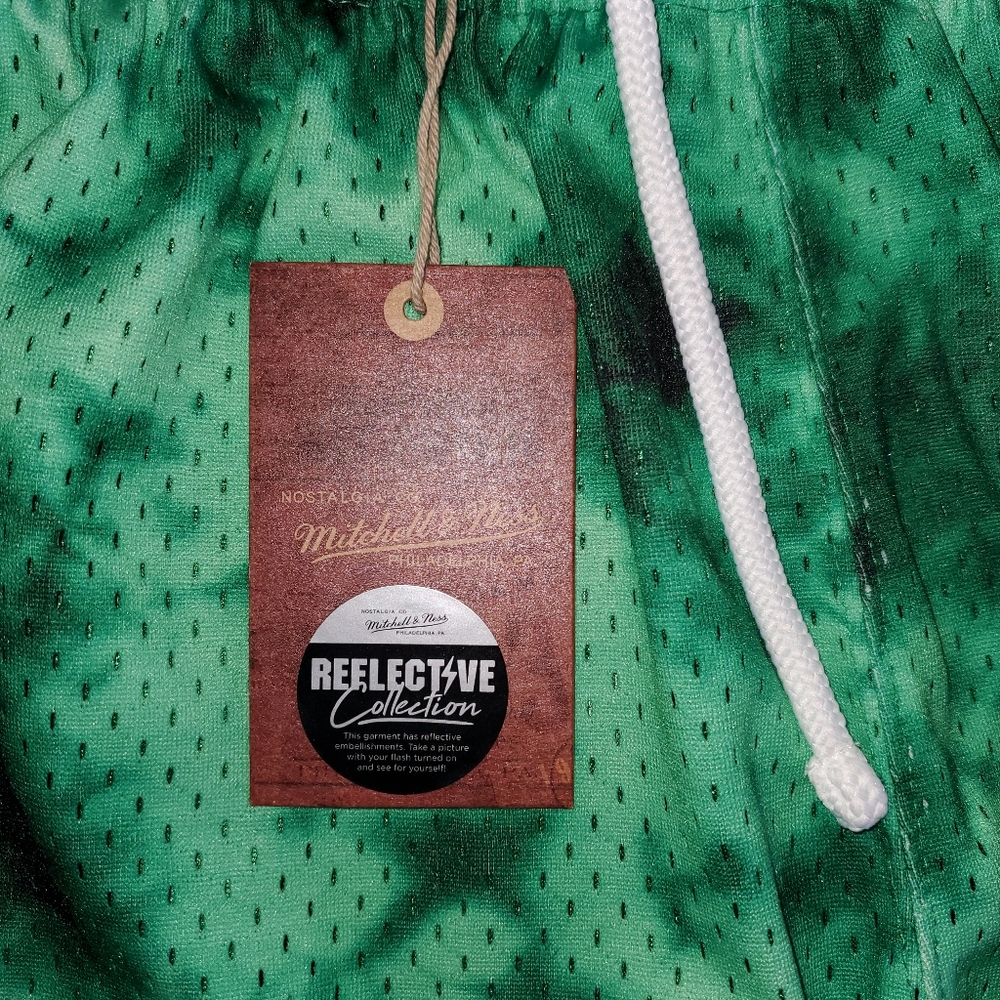 Mitchell & Ness Boston Celtics Shorts NBA Galaxy Swingman Green Multiple Sizes - Picture 2 of 16